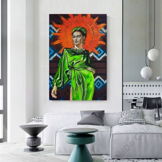 Frida Kahlo - festményen