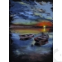 Kép 2/5 - Balatoni festmény csónakkal